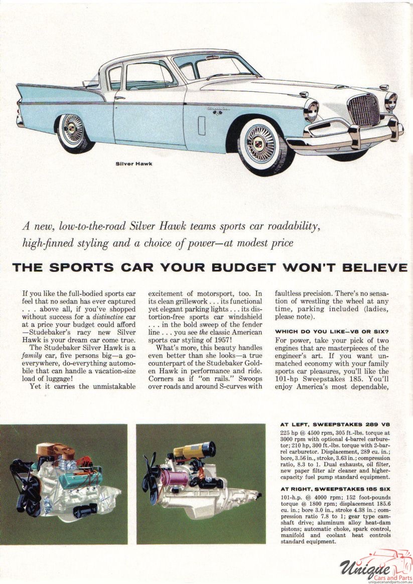 1957 Studebaker Hawk Brochure Page 9